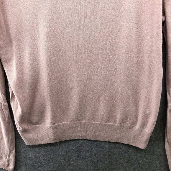 Leith Bell Sleeve Sweater Womens S Blush Pink Wool Blend Crewneck Knit - Picture 4 of 10